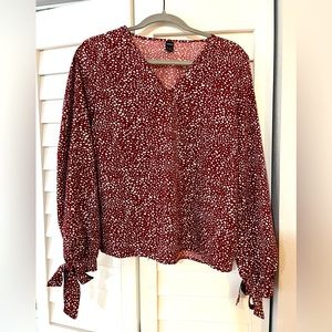 Red SHEIN blouse